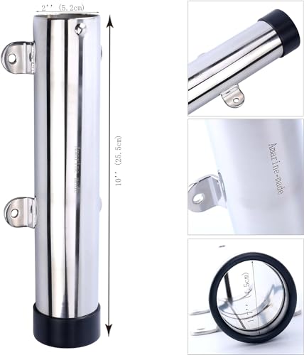 Amarine Made 4-Pack Stainless Steel Transom Mount Rod Holders for Boats
