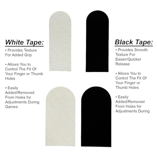 Monster Tape - Thumb & Finger Bowling Tape for Sizing - White Textured, 1" - 30 Piece Pack