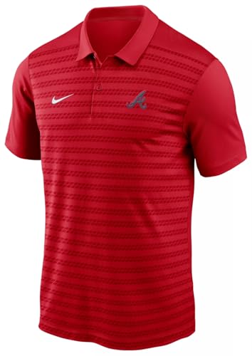 Men's MLB Victory Polo - Atlanta Braves Red Medium