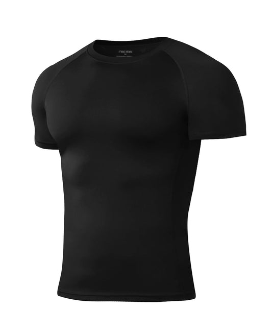 Niksa Men's Compression Shirts, Compression Shirts for Men Short Sleeve Athletic, Quick Dry Workout T Shirts Base Undershirt