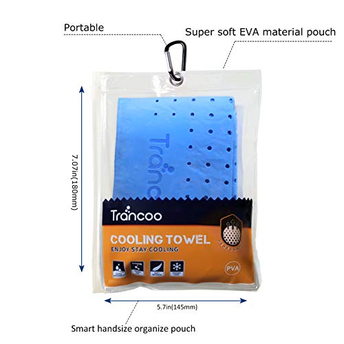 PVA Cooling Towel Set - Instant Chill Scarf for Sports - Blue & Pink