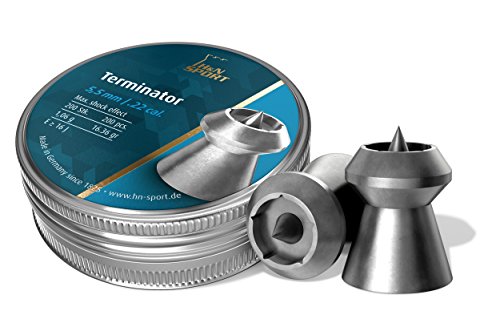Hollowpoint Air Gun Pellets - .22 Cal, 16.36 Grains - Gray