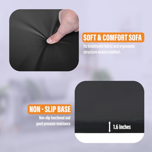 Thick Portable Gymnastics Mat - 6 ft x 2 ft - Black