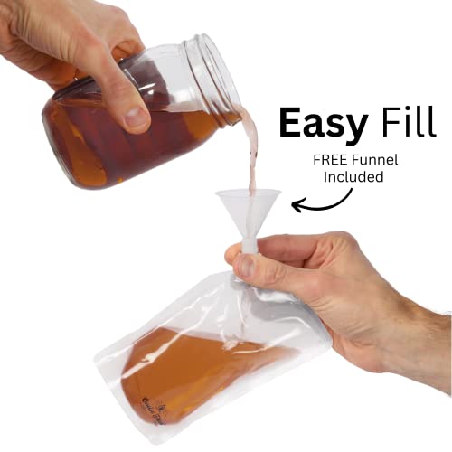 Collapsible Eco-Friendly 8 Oz Water Bottles - 3 Pack