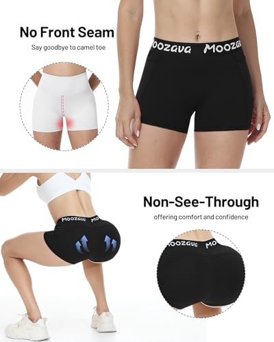 Women's Compression Biker Shorts with Pockets - 3/5/8 Inch for Yoga & Workout
