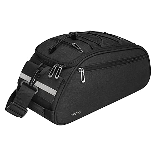 Waterproof Bike Rack Bag - 12L Trunk Pannier - Black
