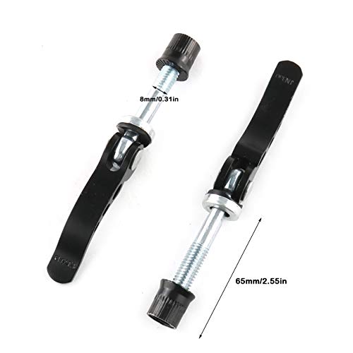 Bike Seat Clamp Quick Release - 2-Pack, M8x65, Black