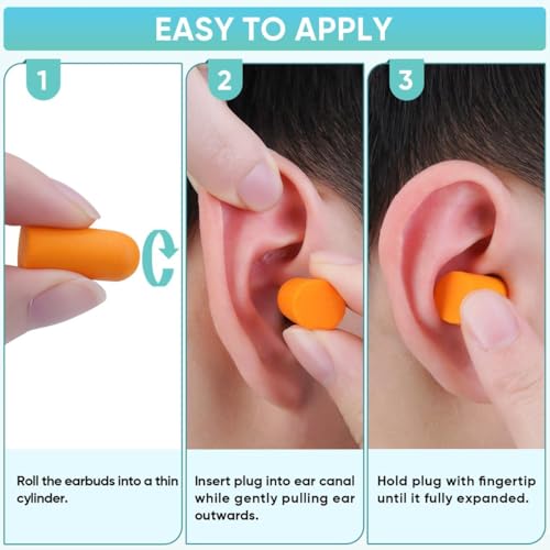 TICONN 40 Pairs Foam Ear Plugs, Hunting Earplugs Individually Wrapped