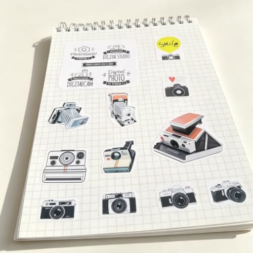 Vintage Camera Aesthetic Stickers - 2 Sheets for Planners