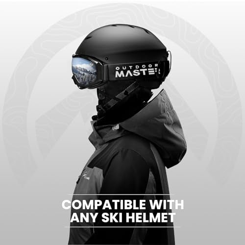 OTG Ski Goggles - Anti-Fog, UV400 Protection, Helmet Compatible, 5.30 x 1.65 inches