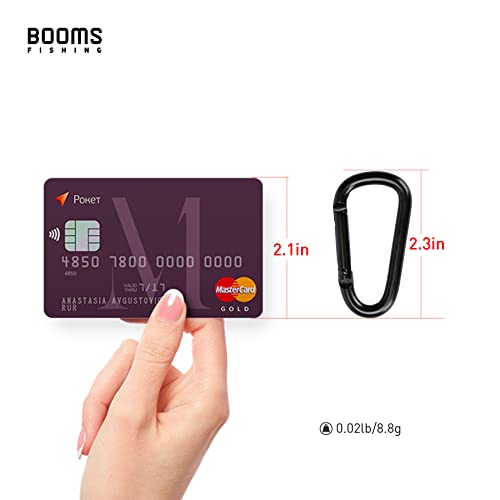 2.3" Small Carabiner Keychain Clips - 6 Pack, Black