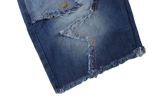 High Waist Women's Y2K Denim Shorts - Multi-Pocket, X-Large Blue
