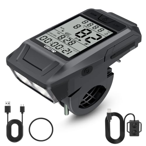 GPS Bike Computer with Headlight & Electronic Horn - 3-in-1 Cycling Tracker