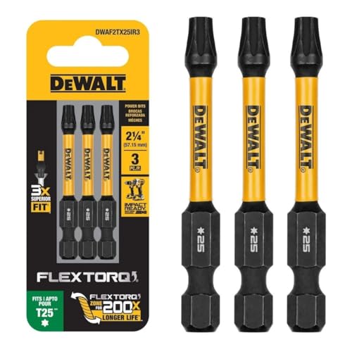 FLEXTORQ T25 Screwdriver Bits - 3 Pack, 2.25 Inch
