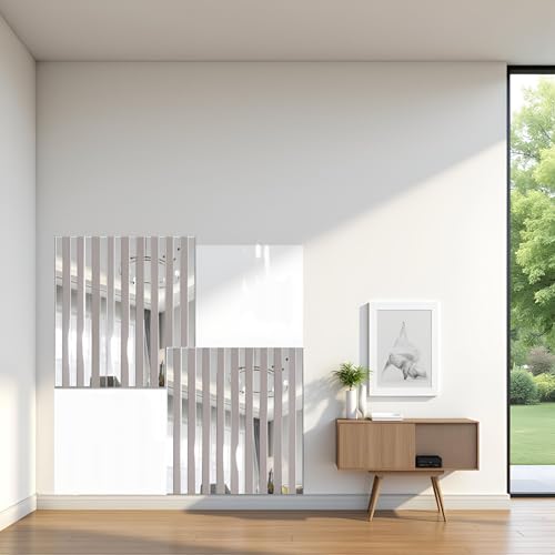 20 Pcs Mirror Wall Stickers Striped Design Mirror Art Tile Decal DIY Self Adhesive Wall Line Border Decals Removable Acrylic Mirror Sheets Wall Sticker Wall Stickers for Home Decor 5 * 20cm(ZS283)