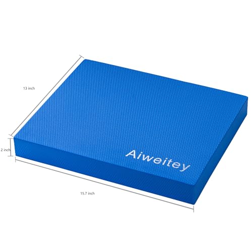 Foam Balance Exercise Pad Cushion - Blue Stability Trainer for Yoga, Pilates, Therapy & Fitness