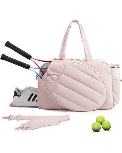 BAGSMART Tennis Gym Bag for Women, Quilted Pickleball 15.6" Laptop