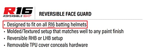 Rawlings R16 Reversible Face Guard Extension - Matte Black for Helmets