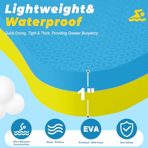 Biguphate Swim Kick Board - 17x11.5in EVA Foam Training Aid for Swimmers