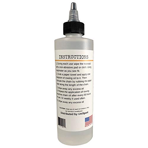 Rowing Machine Chain Oil - 8 Oz Premium Formula for Rower