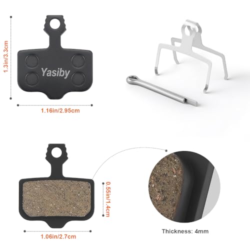 4 Pairs Semi-Metallic Disc Brake Pads for MTB with Installation Tool Kit