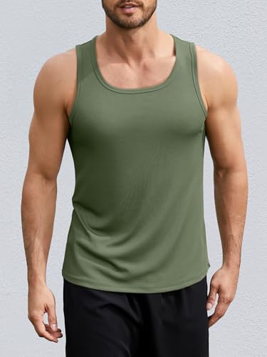 Men's Sleeveless Tank Top for Summer Workout & Ribbed Activewear
