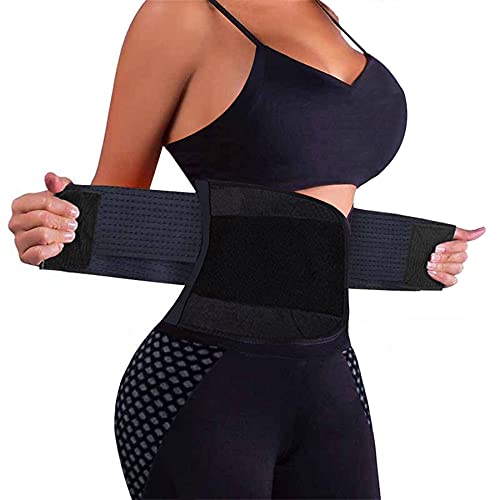 Waist Trainer Belt for Women & Men - Small Black Shaper Trimmer