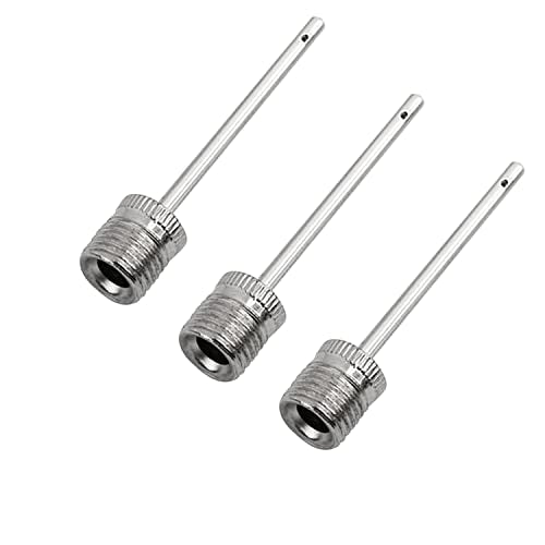 3-Piece Stainless Steel Ball Pump Inflation Needle Set with Storage Pouch
