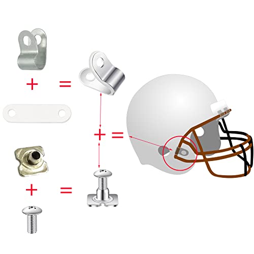 Football & Baseball Helmet Repair Kit with Screws Nuts Gaskets - Fortunemee