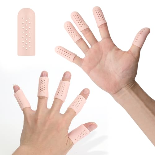 16-Piece Breathable Silicone Finger Cots - Flexible Finger Tip Protectors