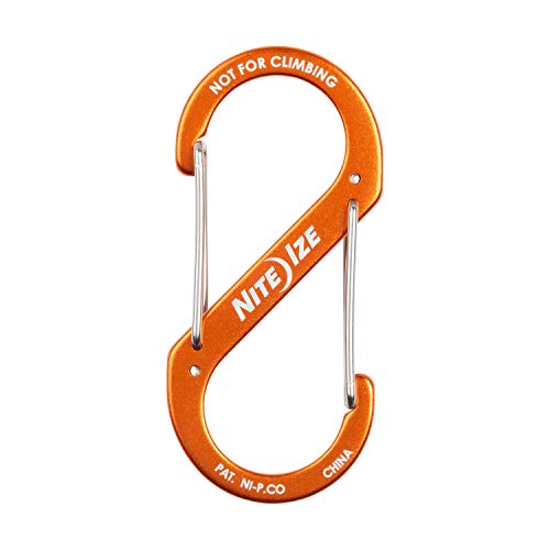 S-Biner Dual Carabiner - Size 4 Lightweight Aluminum Hook - Orange