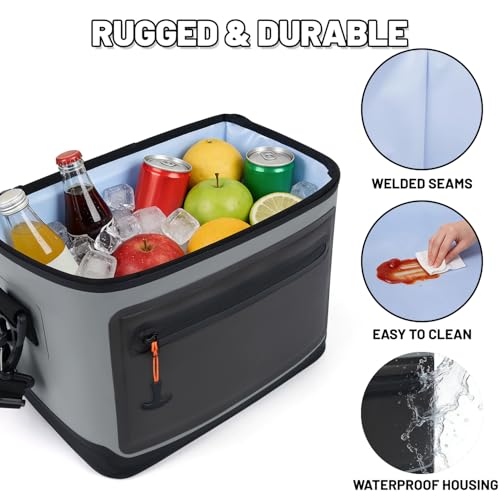 Cliduli Grey 14-Liter Insulated Leakproof Soft Cooler Bag - Medium (16-Can)