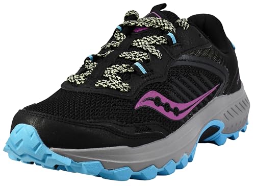 Saucony Women's Excursion Tr15 Trail Running Shoes 7.5 Wide Black Lime