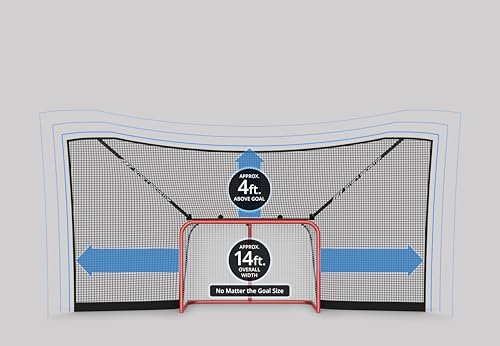 Hockey Goal Backstop GEN 2 - 14ft Wide, Folds Away for Easy Storage