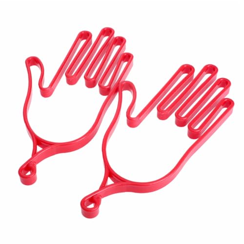Golf Glove Stretcher & Dryer Hanger - Durable Glove Keeper Rack - Red