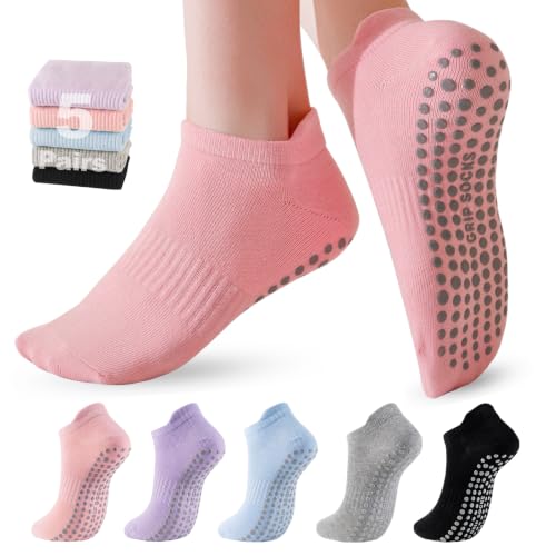 Women's Non-Slip Pilates Grip Socks - 5 Colors Available