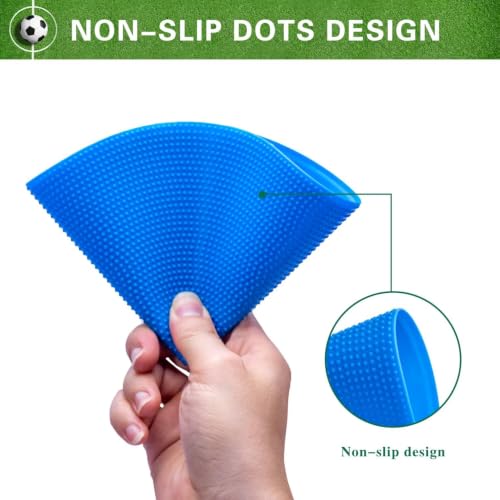9-Inch Non-Slip Rubber Spot Markers - Blue, Set of 12