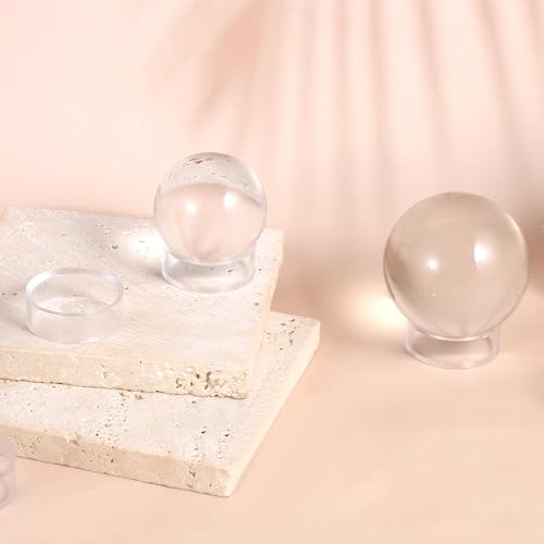 15 Pcs Clear Acrylic Baseball Holder Set - 3 Sizes for Display