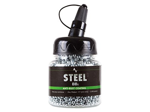Zinc-Plated Steel BBs, 177 Cal, 5.1 Grains, 2500 Count