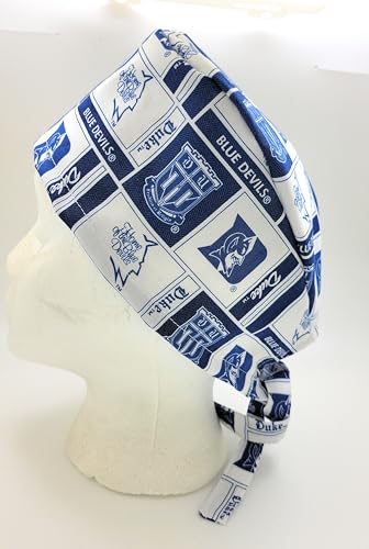 Cotton Scrub Hat with Sports Theme Prints - Handmade in USA
