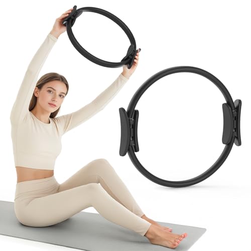 14.5-Inch Pilates Ring - Durable Resistance Circle with Foam Handles