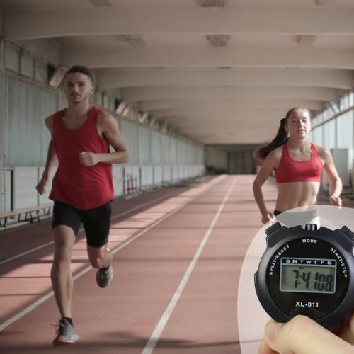 6-Pack Digital Sport Stopwatch Timer with Alarm & Date Display