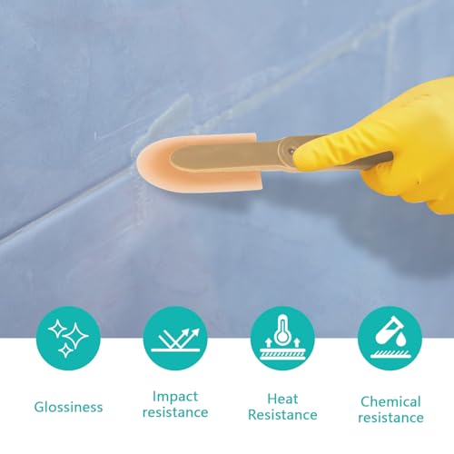 Huakaile 4 Size Set Rubber Caulking Tool, Premium Smooth Caulking Spatula Tool, Sealant Caulk Finishing Tool, Grout Applicator Tool for Tile Spreader Brick Skirting Kitchen Bathroom (4)