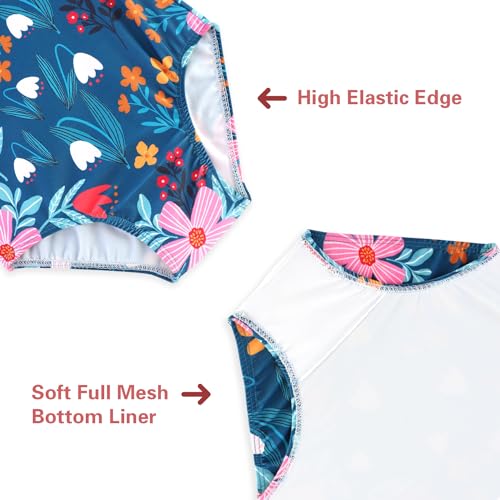Girls Swimsuit One-Piece UPF 50+ Quick Dry Beach Swimwear 2-10 Years