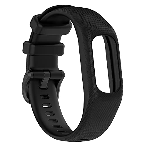 Soft Silicone Replacement Band for Garmin Vivosmart 5 - Black, Small