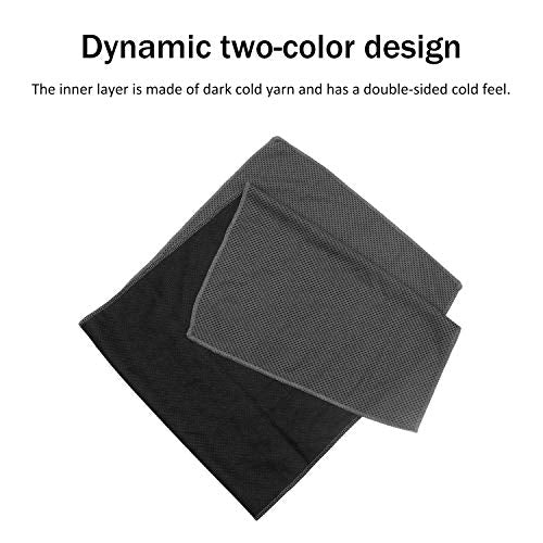 Cooling Towels - 6 Pack Breathable Ice Towels for Sports - Black