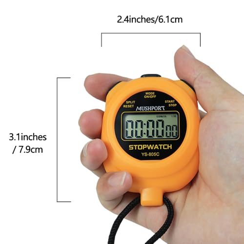 Digital Stopwatch Timer with Countdown - 2 Pack, Orange