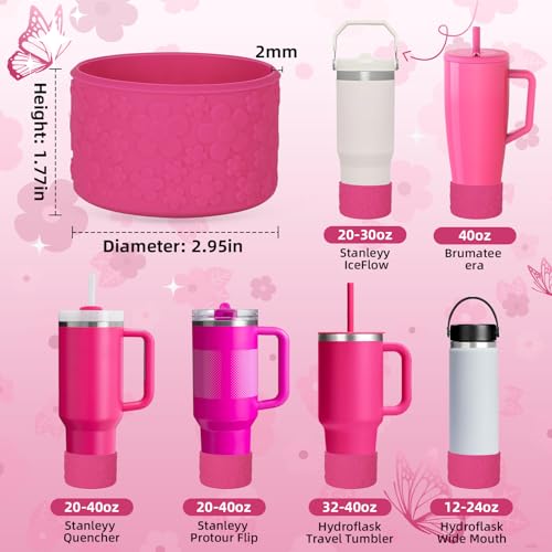 Vivid Violet Flower Gradient Silicone Boot for Stanley Tumblers