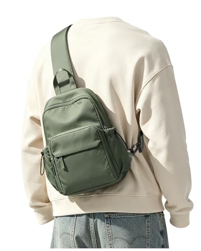 Sling Crossbody Bag for Men & Women - Small Tactical Backpack - Green