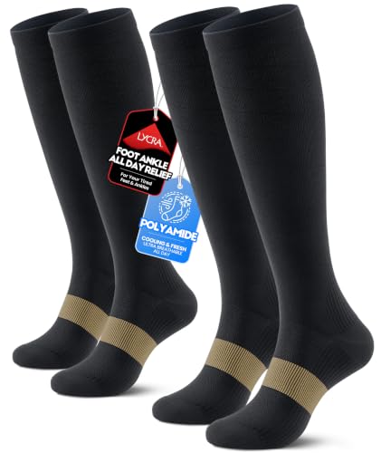 Compression Socks Women & Men for Nurse Travel Flying Running Cycling
